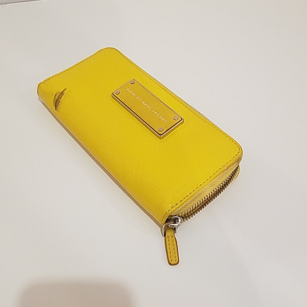 Marc by Marc Jacobs Yellow Patent Leather Wallet